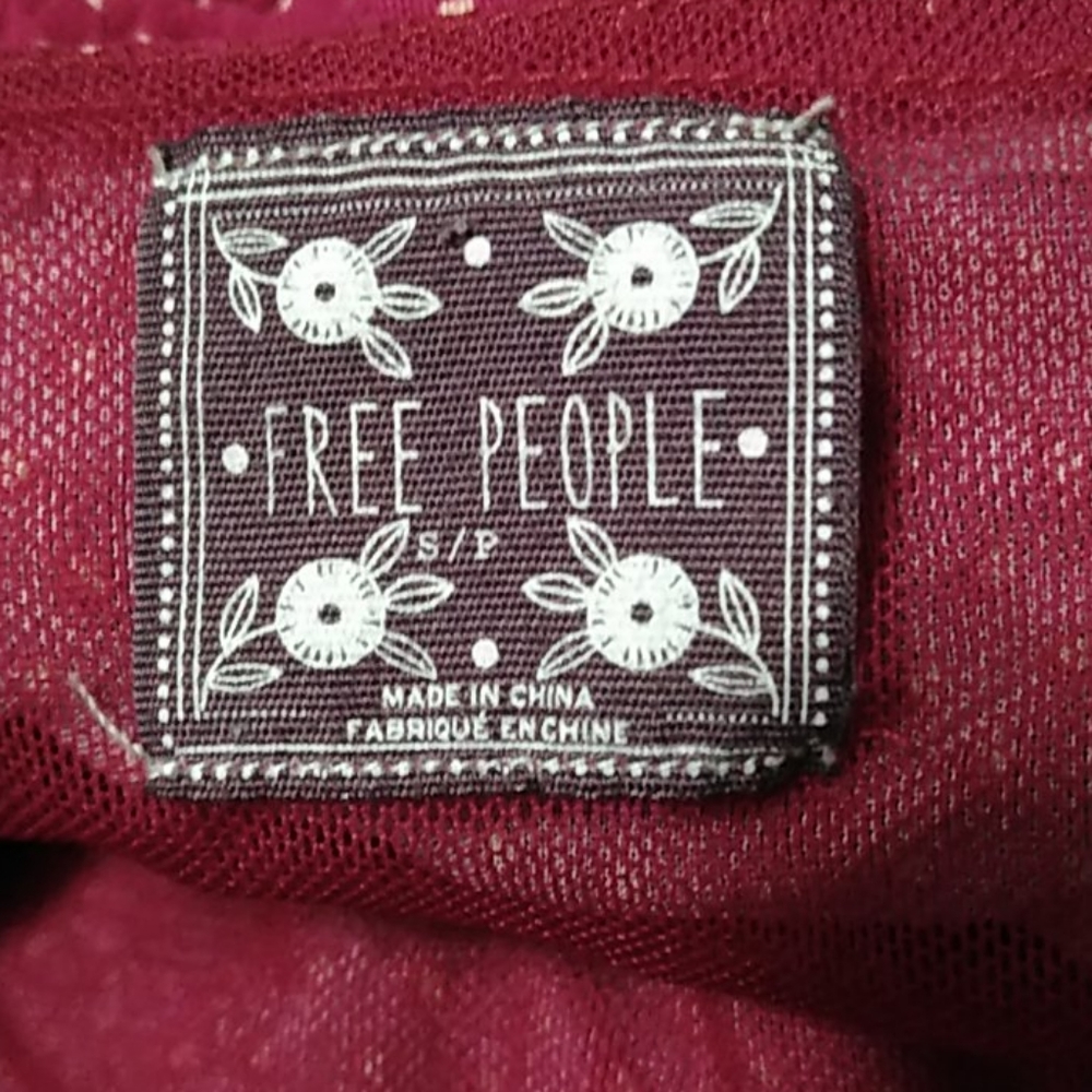 Free People pink polka dot baby doll dress small - Picture 10 of 13